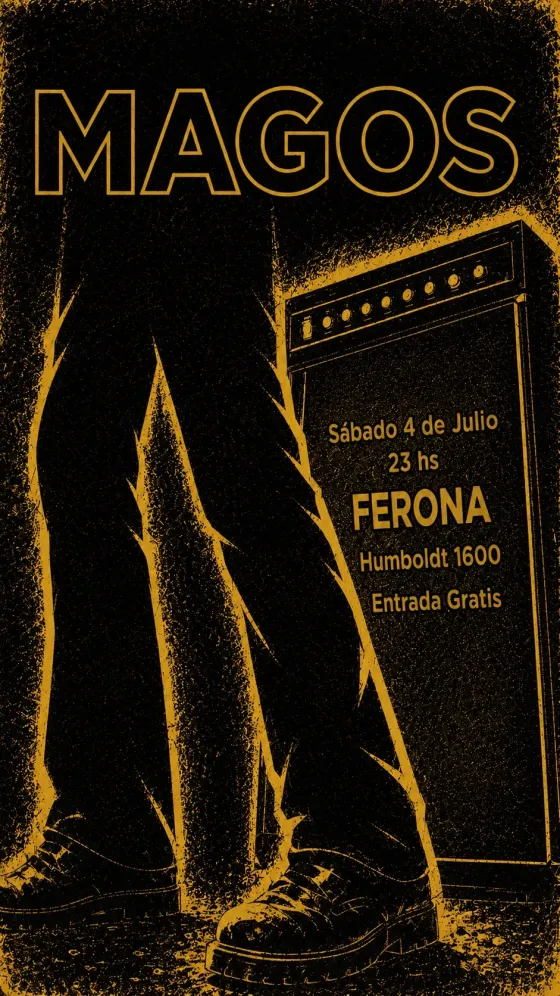 Flyer de MAGOS en Ferona Bar, 04.07.26