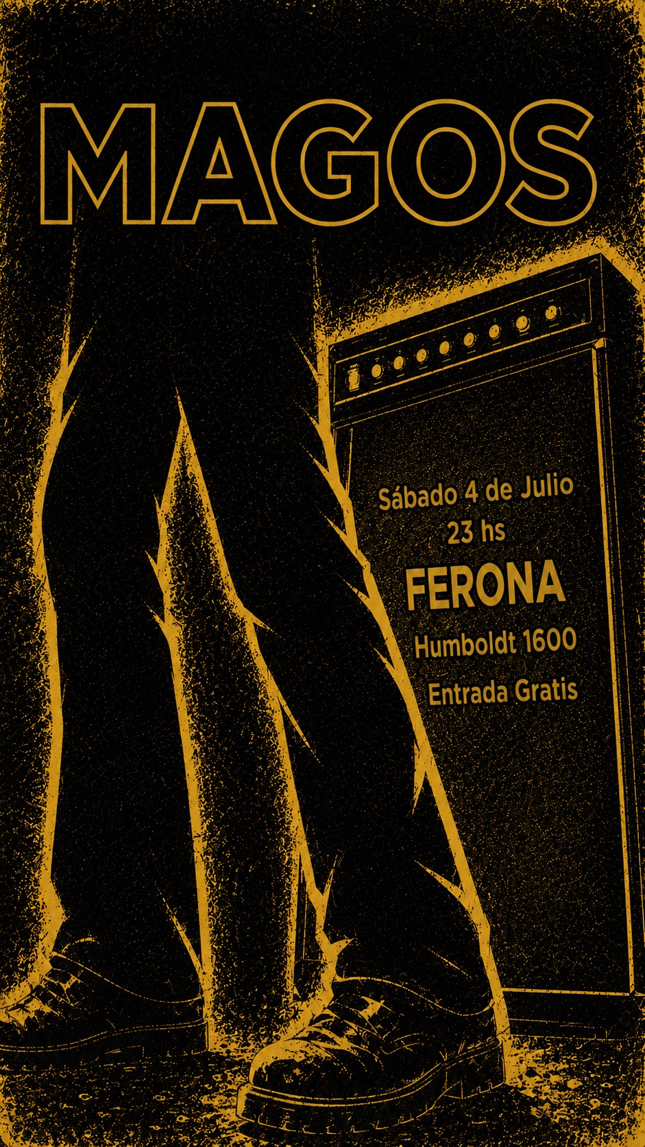 Flyer de MAGOS en Ferona Bar, 04.07.26