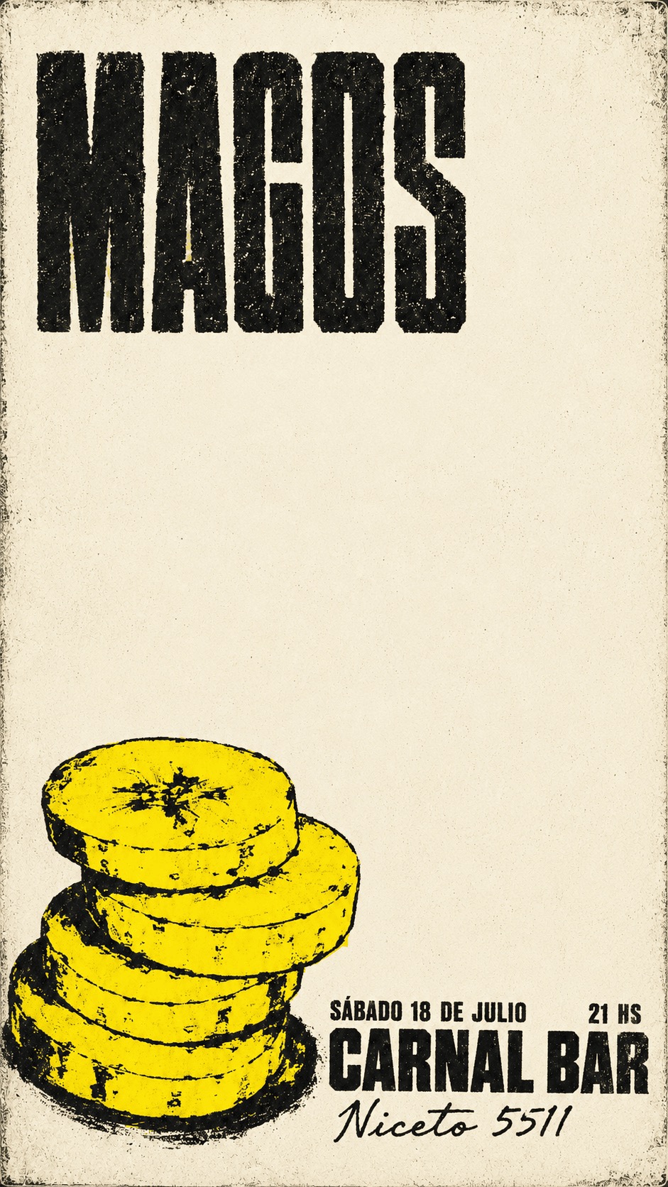 Flyer de MAGOS en Carnal Bar, 18.07.26