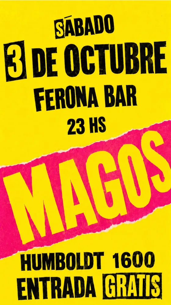 Flyer de MAGOS en Ferona Bar, 03.10.26